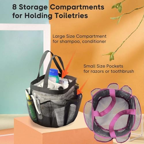 FINANCIALLY LIT LKOP 2 Pack Mesh Shower Caddy