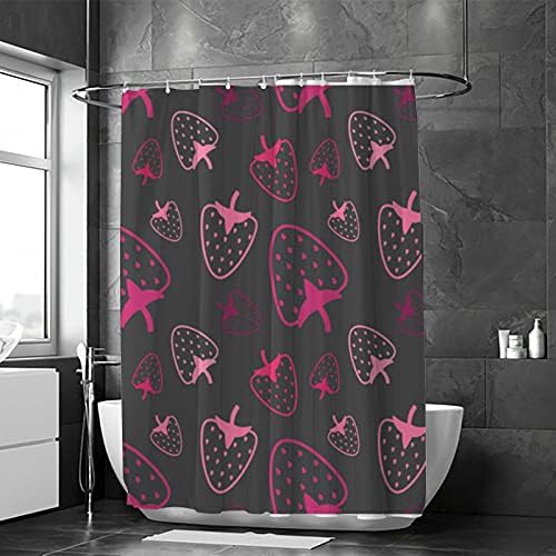Waterproof Shower Curtain with 12 Plastic Hooks 60x72in