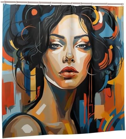 DAOWANGZUO Female Face Shower Curtain Set 1