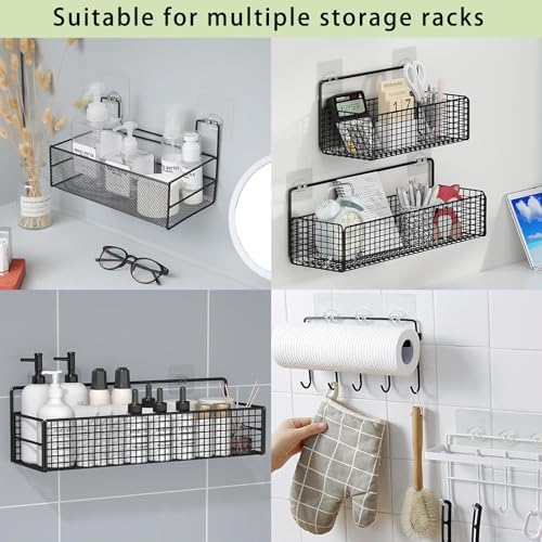 Tatibana 15 Pack Clear Adhesive Hooks for Shower Racks