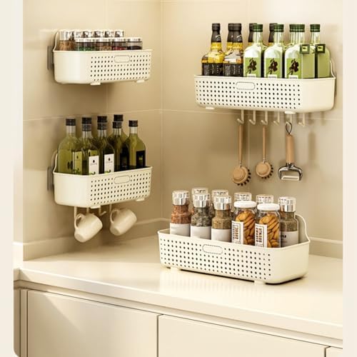 Wall Mounted Storage Basket for Bathroom and Kitchen