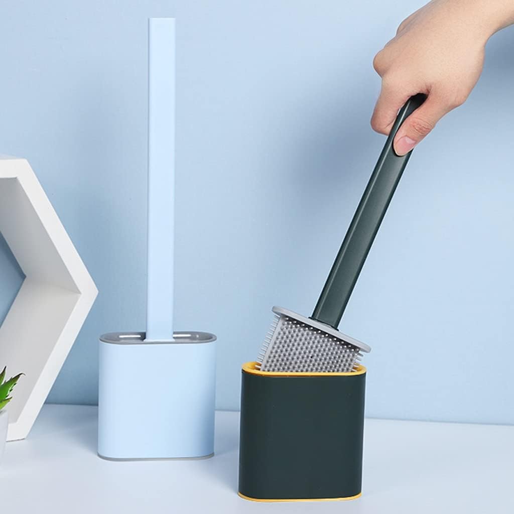 Pink Toilet Brush with Wall-Mounted Holder