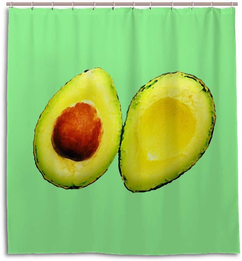 Waterproof Shower Curtain with Grapefruit Design 60x72 Inch