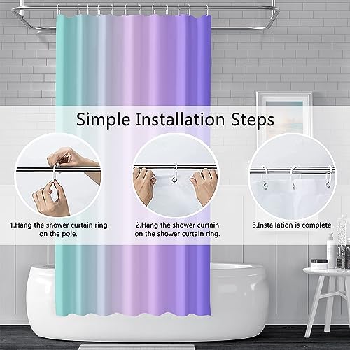 Uiiooazy Rainbow Shower Curtain Set 72x72 Inches