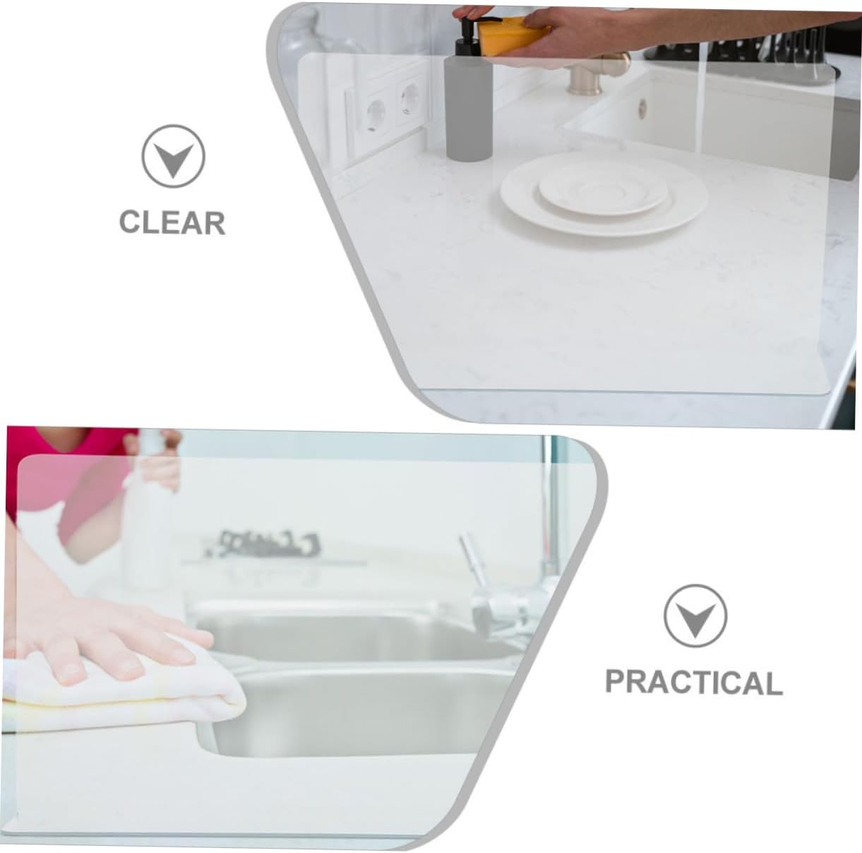 Cabilock 2pcs Bathtub Corner Splash Guard