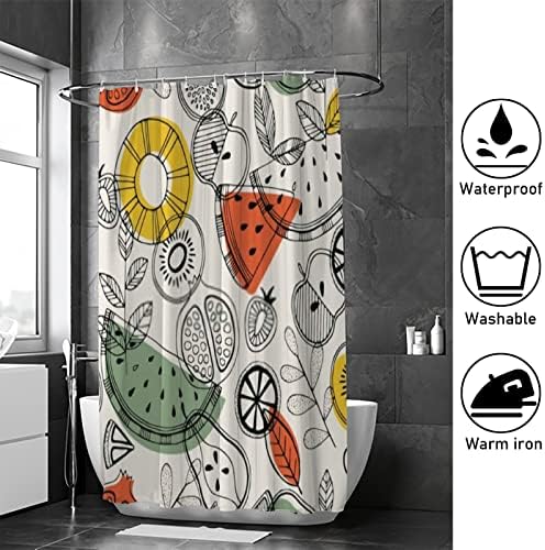 Hapuxt 60x72 Waterproof Shower Curtain with 12 Hooks