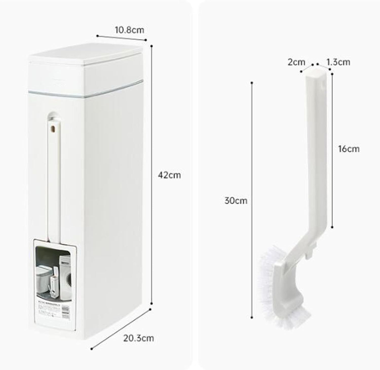 DimyFew Bathroom Bin with Toilet Brush Holder Set