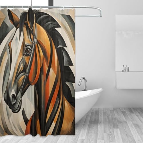 Zebra Shower Curtain Set with 12 Hooks 72x72in