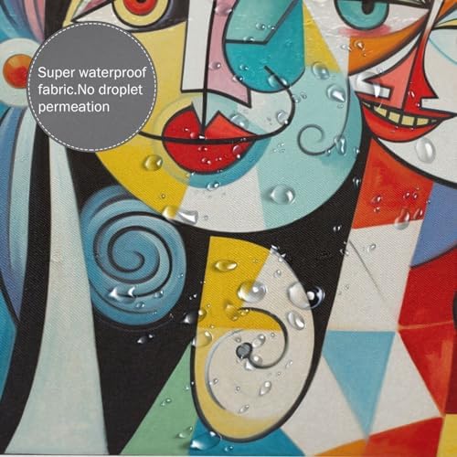 DAOWANGZUO Laughing Girl Shower Curtain Set with 12 Hooks 72x72in