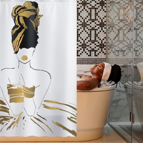 Pardon My Fro Harmony Shower Curtain - 71x71 Inch Waterproof Chic Print