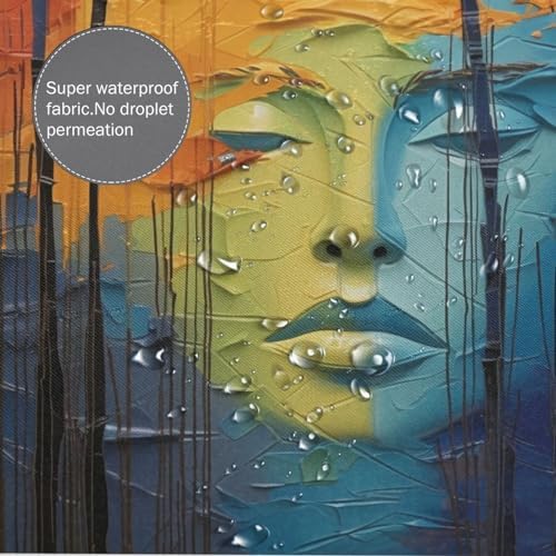 DAOWANGZUO Girls Face Shower Curtain Set