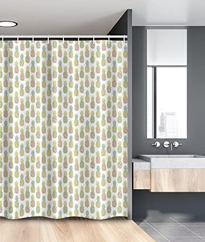 Ambesonne Pineapple Shower Curtain Set with Hooks