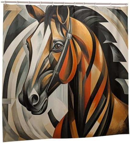 Zebra Shower Curtain Set with 12 Hooks 72x72in