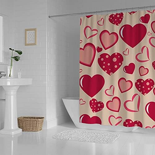 Hapuxt Waterproof Shower Curtain with 12 Hooks 60x72 Inch