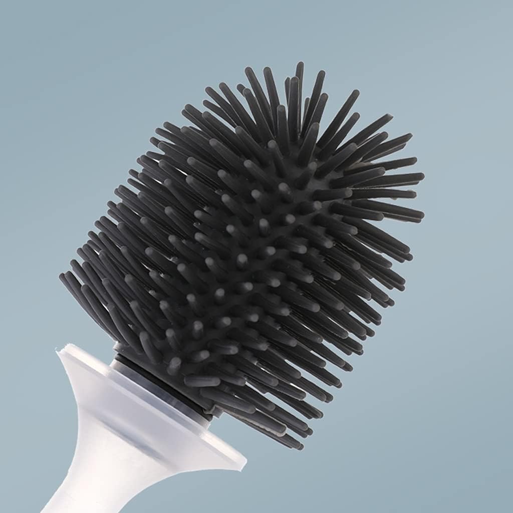 Toilet Brush with Wall Mount Holder Soft Bristles 360 Cleaning Tool