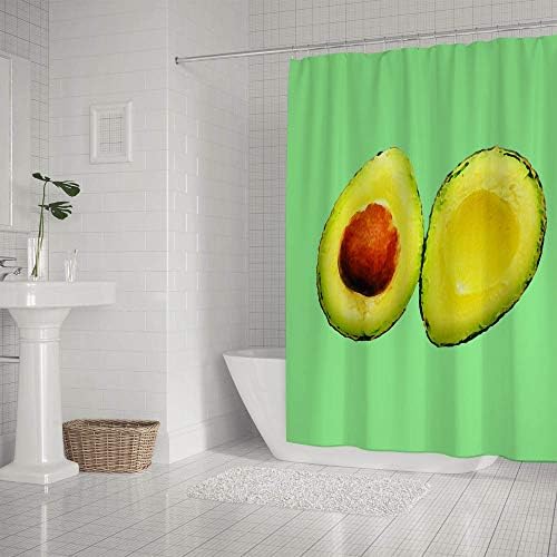 Waterproof Shower Curtain with Grapefruit Design 60x72 Inch