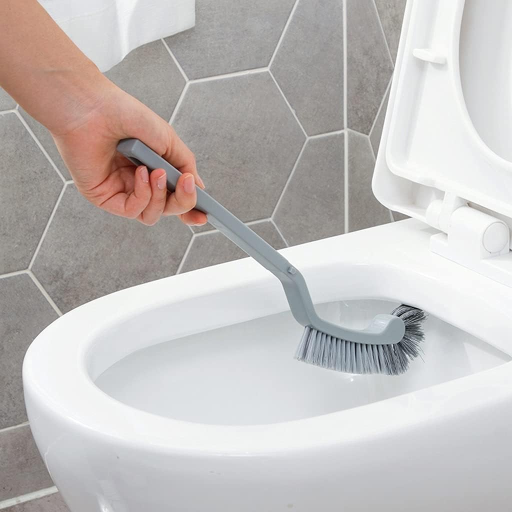 Gold Toilet Brush with Holder 360 No Dead End Cleaning Tool