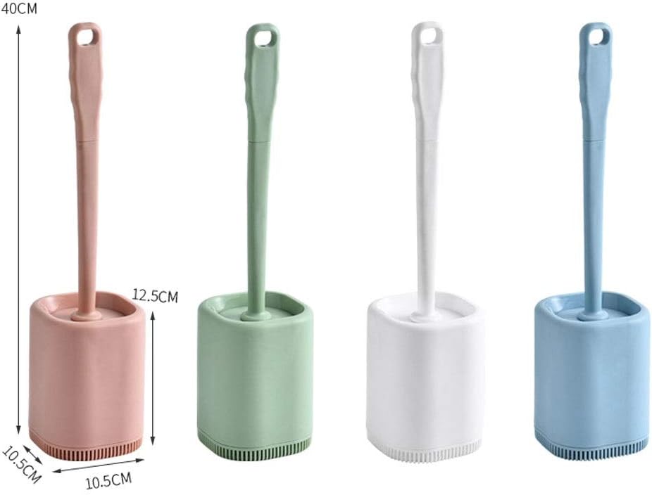 SPOUR Toilet Brush with Holder Long Handle and TPR Brush Head