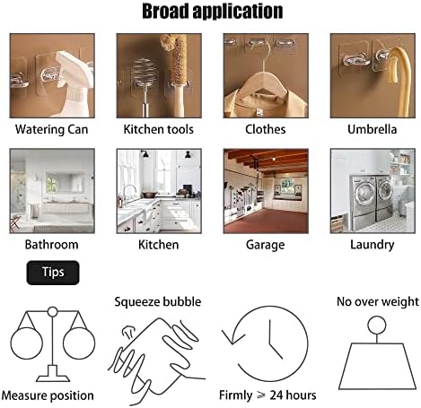 Shaoduoli 6pcs Adhesive Shampoo Holder Transparent Shower Gel Rack No Drilling Bathroom Stand