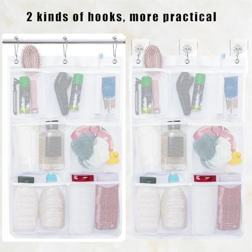 ULIFEBETTER 2 Pack Shower Caddy with 7 Pockets