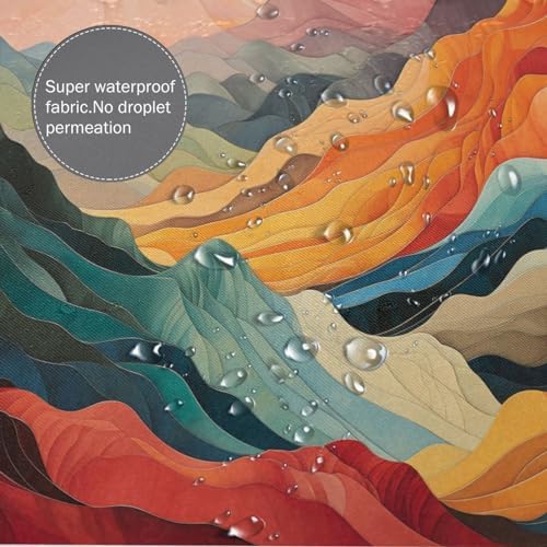 DAOWANGZUO Mountain Shower Curtain Set 72x72in 1
