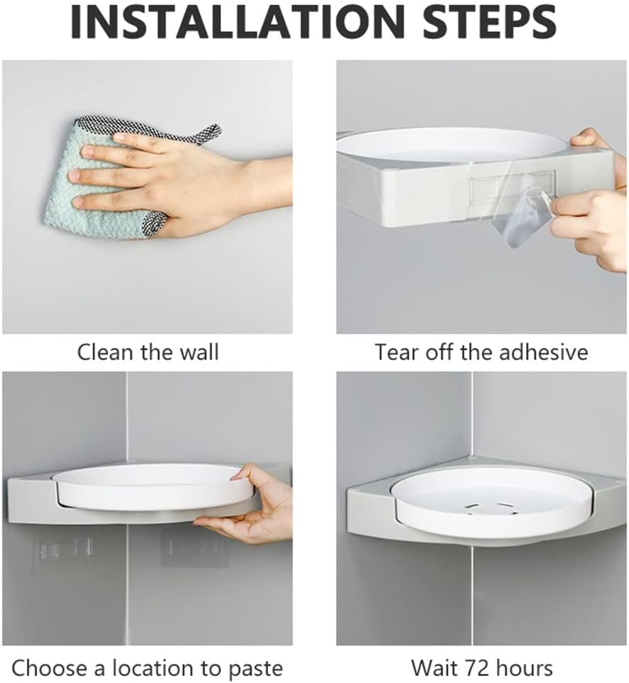 ANNBKA 360 Rotating Corner Shower Rack