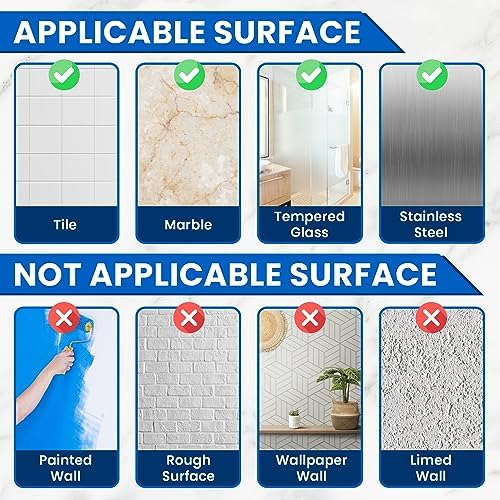 KNCLUX 2 Pcs Adhesive Shower Caddy Replacement 1