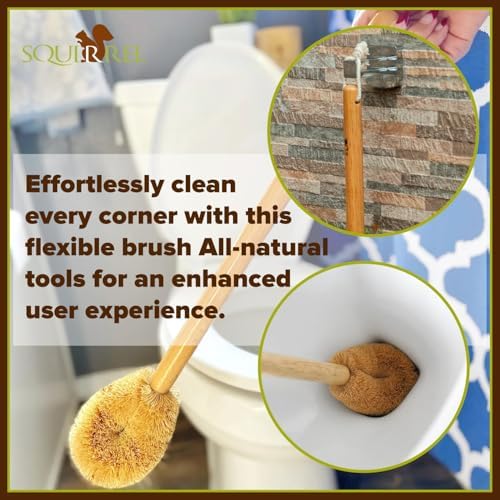 Squirrel Eco-Friendly Toilet Brush with Hanging Hook Pack of 2 1