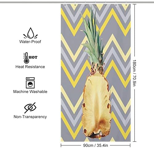 Sweet Natural Food Shower Curtain with 12 Hooks 1
