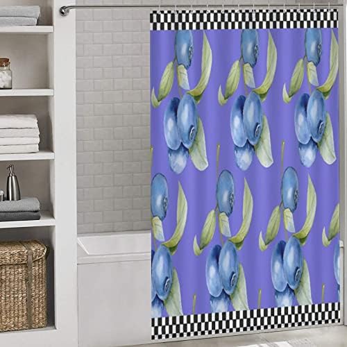 Sweet Natural Food Strawberry Shower Curtain 55x72 Inch with 12 Hooks