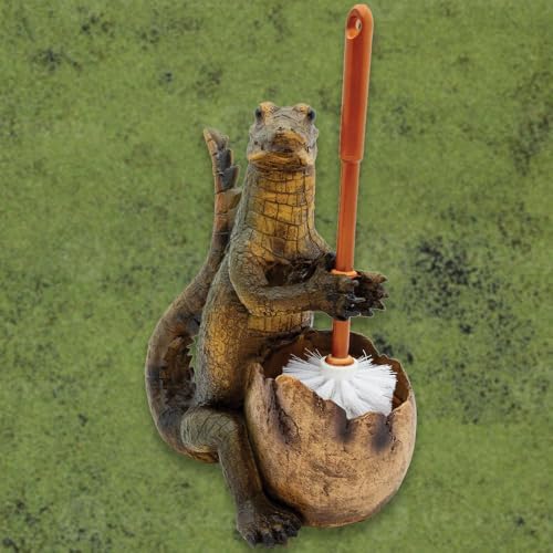 Crocodile Toilet Brush Holder with Brush Fun Bathroom Decor