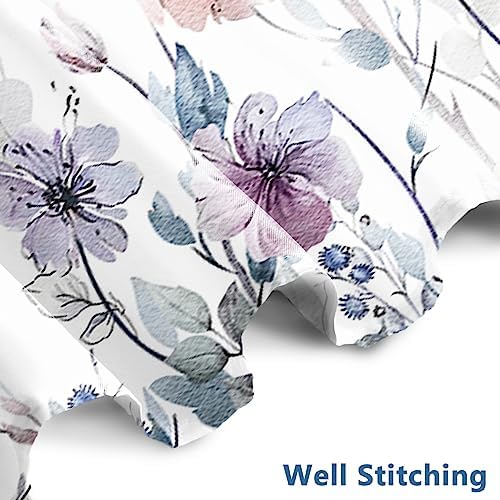 AWERT Watercolor Floral Shower Curtain 72x72inch