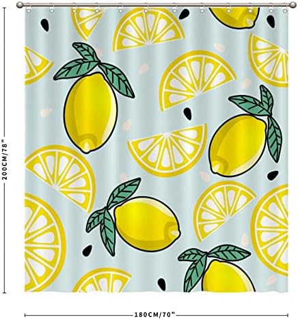 Funny Fruit Shower Curtain Liner Set 71 x 79