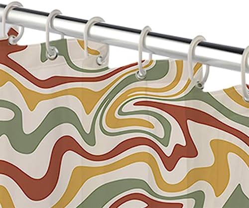 Dongbei Boho Sage Green 72X72in Shower Curtain with Hooks 1