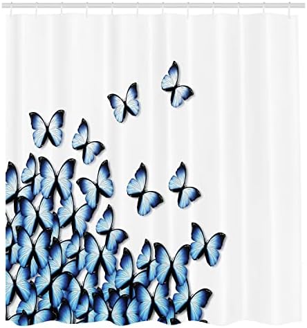 Ambesonne Butterflies Shower Curtain Set with Hooks 1