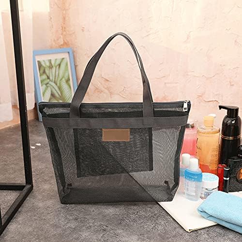 Pebipoo 2 Mesh Shower Caddy Bags with Zipper and Inner Pocket