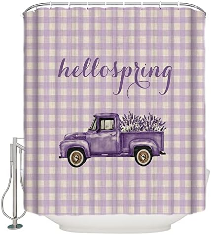Hello Spring Polyester Shower Curtain 72x84 Inches
