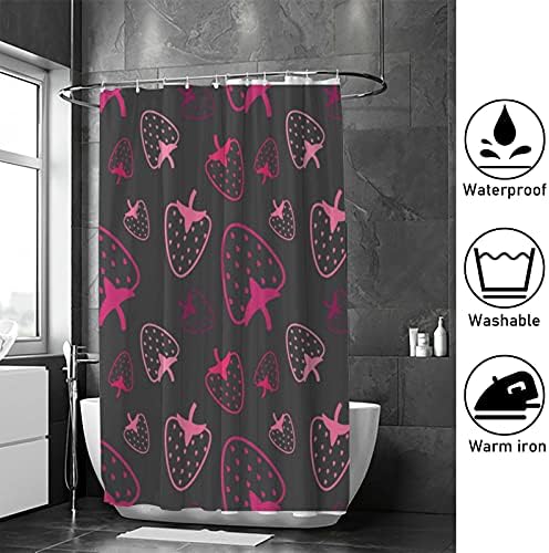 Waterproof Shower Curtain with 12 Plastic Hooks 60x72in