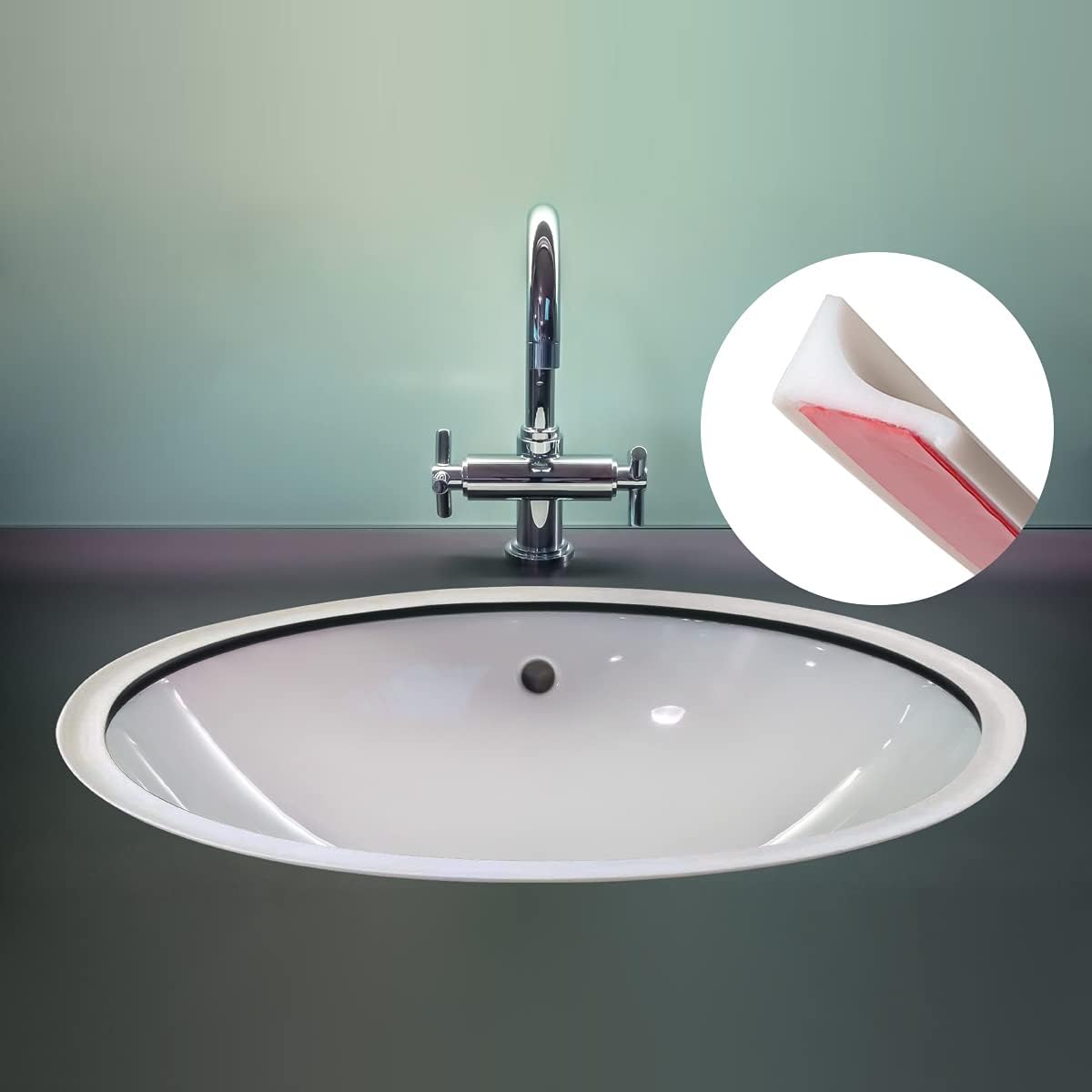 39 Inch Self-Adhesive Water Barrier for Sink and Shower