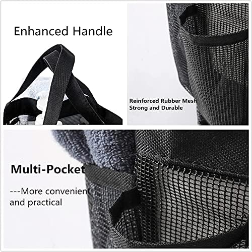 Mesh Shower Caddy Tote with 8 Pockets and Durable Handle