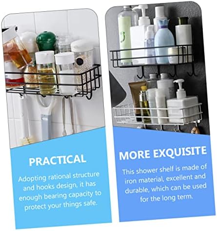 LIFKICH Iron Wall Mounted Shower Organizer Shelf