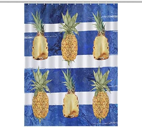 Sweet Natural Food Shower Curtain with 12 Hooks for Bathtubs