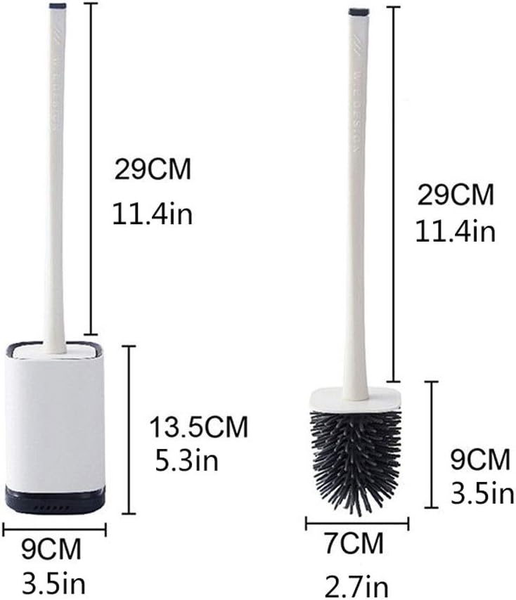 UNNS Wall-Mounted Toilet Brush with Holder Modern Minimalist Design