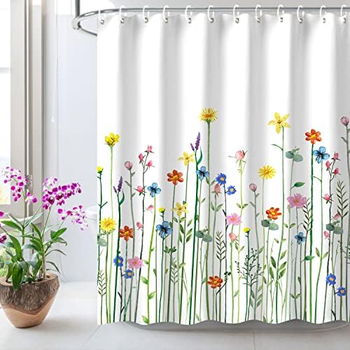 LIVILAN Floral Shower Curtain 72x72 1