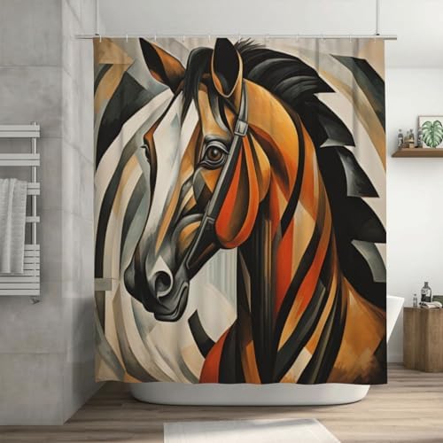 Zebra Shower Curtain Set with 12 Hooks 72x72in