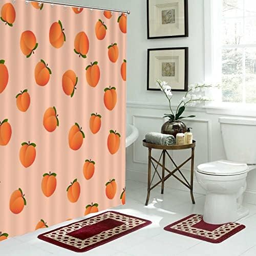 Funny Fruit Shower Curtain Liner Set with Hooks 1