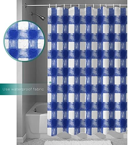 Savannan Shower Curtain Set with 12 Hooks and Water Repellent Fabric
