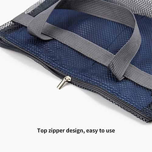 Mesh Shower Caddy Bag with Zipper for Travel and Gym