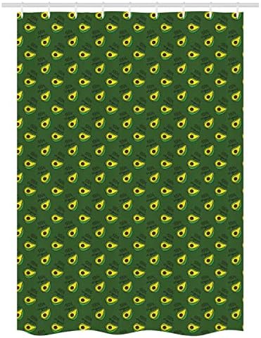 Ambesonne Tropic Stall Shower Curtain 54x78 Emerald Yellow