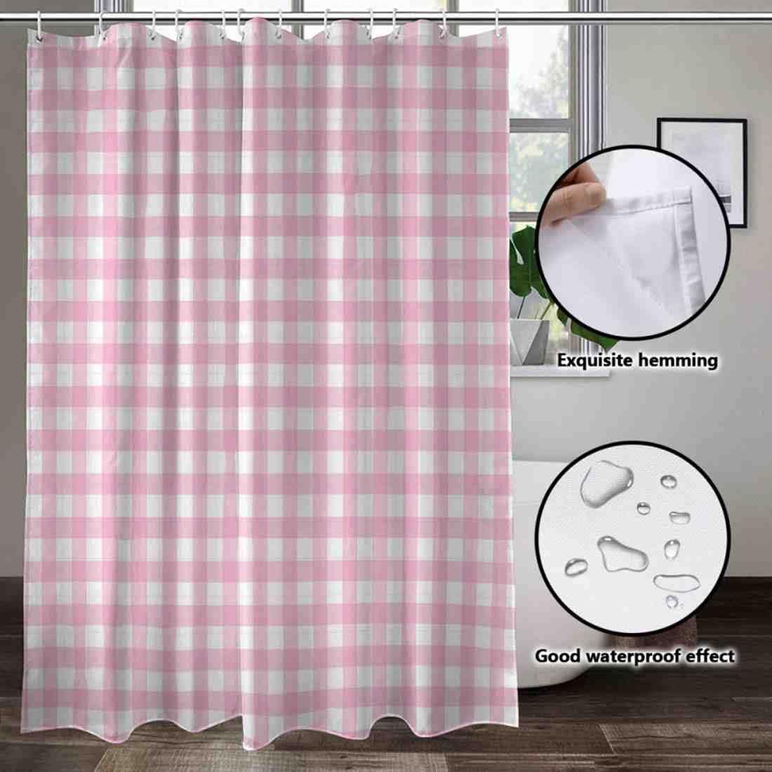 VISALUNA 72x72in Shower Curtain Set with 12 Hooks